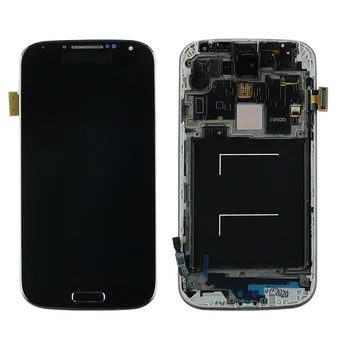 100% ORIGINAL de LCD Com Moldura Para SAMSUNG Galaxy S4 Apresentar i9500 i9505 i9506 de Toque do LCD Tela Digitalizador Assembly Com Dom