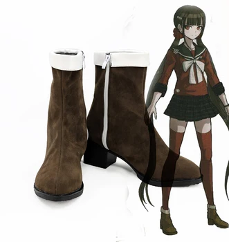 Anime Danganronpa V3 Harukawa Maki Cosplay Botas Sapatos Feitos