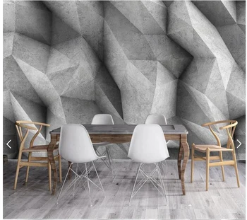 Personalizados em 3D papel de parede, geométrica de parede textura fresco para a barra sofá da sala pano de fundo de parede de decoração de casa de papel de parede