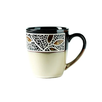 Vintage Xícara de Café, Conjunto de Cerâmica Criativa Suflê de Cozimento Copos com Tampa e Colher de Café da Manhã Caneca Conjunto de Copos Divertidos Presentes