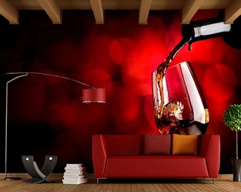 Papel de parede Taças de Vinho Comida foto de papel de parede,sala de tv, sofá de fundo, quarto, cozinha, KTV, bar 3d papel de parede mural