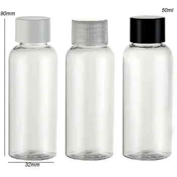 30 x 50 ml Quente da Venda do animal de ESTIMAÇÃO do Champô do Chuveiro jarClear Transparente 50cc Cosméticos Embalagens de Plástico