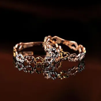 2022 novo design585 roxo ouro clássico 14K ouro rosa dolphin anéis de casamento para casais de mulheres requintadas luz de jóias de luxo