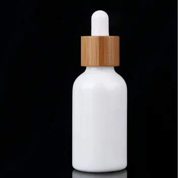 vazio frasco de perfume parfum 100/pcs 10 ml 15ml 20 ml 30 ml 50 ml 100 ml de porcelana, de vidro branco com tampa de bambu garrafa de viagem definido