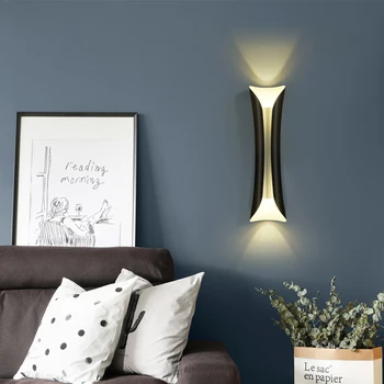 Nordic criativo de luxo lâmpada de Parede da sala de estar de plano de fundo de parede moderno, simples, pequena cintura de cabeceira do quarto do hotel corredor de luz