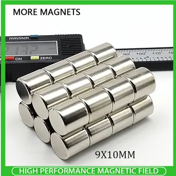 5~100PCS 9x10mm Ímãs Poderosos, 9mm x 10mm Permanente de Ímã de Neodímio Magnéticos Fortes ímãs 9*10mm