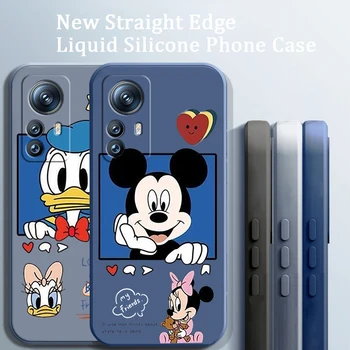 Líquido Corda Funda do Mickey de Disney Pato Donald Caso De Telefone Xiaomi Mi 12T 12 12 12X 11i 11T 11 10 10 10T Pro Lite Ultra 5G