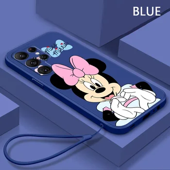 Bonito de Minnie do Mickey de Daisy Caso de Telefone Para Samsung Galaxy S10 S10e S20 S21 S22 Plus Lite Ultra FE 4G 5G Líquido de Cobertura do cabo