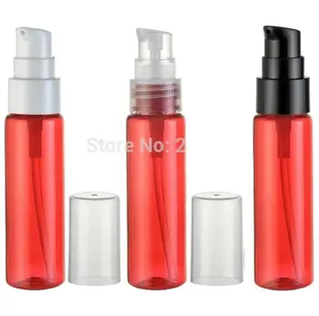 30ml vermelho garrafa de plástico ou frasco de loção ou de toucador água botter com birdmouth forma bomba