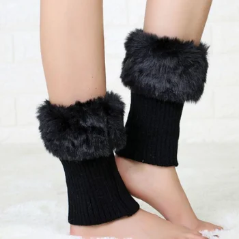 Cobertura de algodão menina quente ankler aquecedores de flanging perna conjuntos de outono e de inverno de sapatos tubo de galochas brincalhão espessamento meias