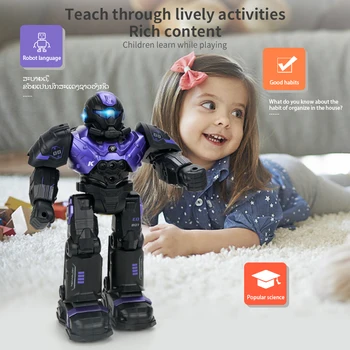 R20 Samrt Inteligente Rc Robô Sensor Infravermelho 2.4 G sem Fio Controle Remoto de Programação de Robô Modelo de Menino de Brinquedos para Meninos Meninas