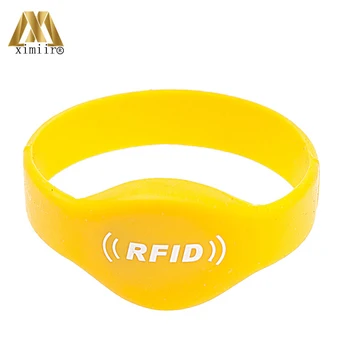 Impermeável Inteligente RFID Pulseira de Silicone Várias Cores Alça de Pulso De 13,56 Mhz IC Para o Clube,Parques aquáticos EM-04-2