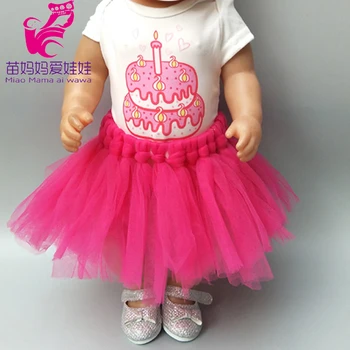 vestido da boneca for43cm as bonecas do bebê roupa para 18inch boneca laço bolo de vestido de bebê de presente de aniversário