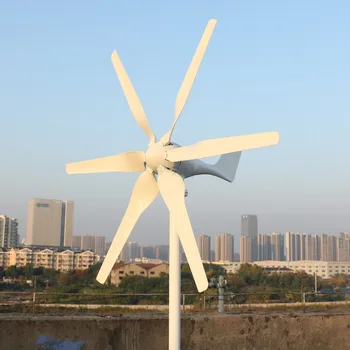 Turbina eólica da China Preço de Fábrica 400w 600w 800W 12V 24V 48V Horizontal 6 Pás de Moinho de vento Gerador Para a Casa de Fazenda de Telhado de Uso