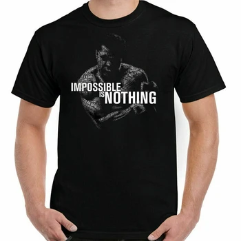 Nada É Impossível. Campeão De Boxe Muhammad Ali T-Shirt. Manga curta 100% Algodão Casual T-shirts Solta Top Tamanho S-3XL