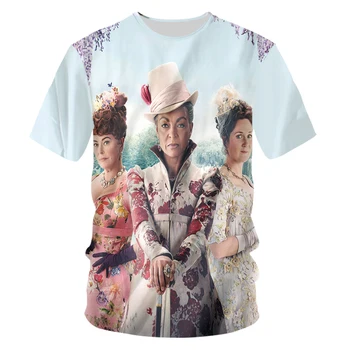 Mulheres Bridgerton T-Shirt 3D Filme de Impressão de Moda Casual de Verão, O decote Homens grandes dimensões do T-shirt Harajuku Estética Roupas Tees