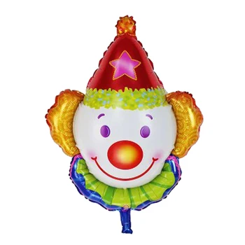 Engraçado Jumbo Sorrindo Cara De Palhaço Folha De Balão Feriado Do Natal, As Crianças Da Decoração Do Partido