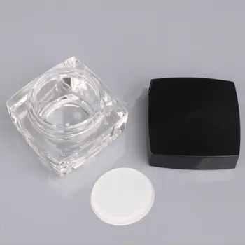 5/10g Quadrado Cubo de Acrílico do Frasco Claro Pote de Creme Mini Cosmético de Maquiagem Amostra Embalagem Frasco Frasco F20172141