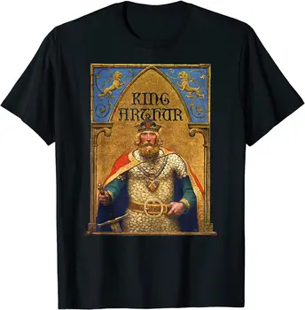 Vintage Rei Arthur Tshirt Sir Lancelot Excalibur A Espada T-Shirt. De Algodão de alta Qualidade, Respirável Superior, Solto e Casual T-shirt S-3XL