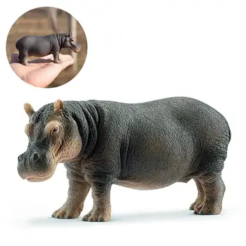 5 Polegadas de Simulação Hipopótamo Vida Selvagem modelos de Figuras Figuras as Figuras do Brinquedo jardim Zoológico do Rio de Animais 14814 de Decoração de Casa de Brinquedos para Crianças
