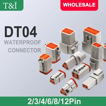 1 Define DT 2P/3P/4P/6P/8P 22-16AWG Impermeável Fio Elétrico Deutsch Tipo de Conector Plug Kit DT06-2S DT04-2P Para o Carro DT04-3P