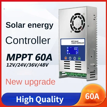 60A 12V a 24V, 36V 48V MPPT Controlador de Carga Solar Tensão de Auto-identificação do Painel Solar PV Regulador de Carregamento