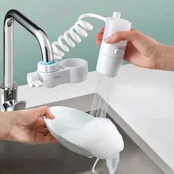 Detergente automático do chuveiro para lavar a louça artefato de espuma torneira escova pote artefato torneira extender bico rotativo