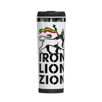 Iron Lion Zion Rasta Leão De Judá Pulôver com isolamento Duplo Copo de Água Única garrafa Térmica Caneca Casual Isolamento Térmico copos de leite