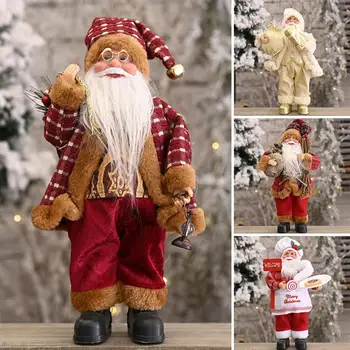 Papai Noel de interiores, Decoração de ambiente de Trabalho Santa Claus Figura Portátil Realistas Santa Boneca, Figura de Ornamento Perfeito dropshipping