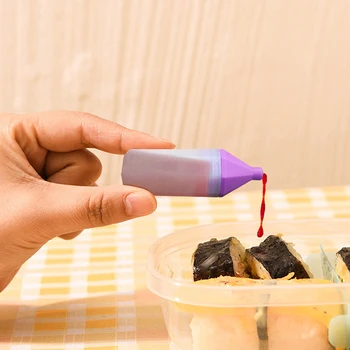 Mini Condimento Garrafa Salada De Ketchup Squeeze Frasco Recipiente De Plástico Portátil Caixa De Almoço