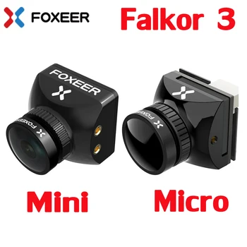 Foxeer Falkor 3 de Câmara HD Mini/Micro 1200TVL de 1,7 mm Lente de 4:3/16:9 PAL/NTSC Comutável G-WDR DC5-40V FPV Foxeer RC Racing Drone