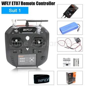 WFLY ET07 10 Canais 2.4 GHz RC Transmissor+WBUS/sinal PWM de 10 canal RF207S Receptor Para o Avião de Rc