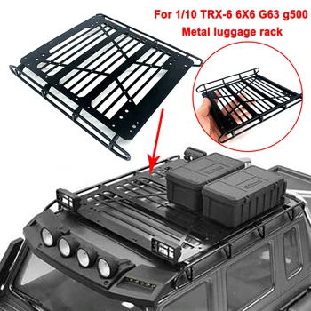 Atualização de Metal de Aço Rack de Teto bagageiro Para TRAXXAS Carro TRX-4 TRX-6 6X6 G63 G500 Rack Carro de Controle Remoto de Reposição