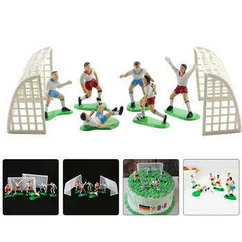 Futebol Bolo Footballdecorations Aniversário De Cupcake Toppers Topper Crianças Partido Figuras De Bolos Equipe De Decoração Figura Escolhe O Tema