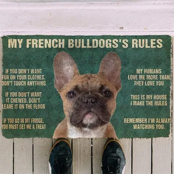 Impressos em 3D a Minha Bulldog francês é Capacho antiderrapante, Porta Tapetes Decoração de Varanda Capacho