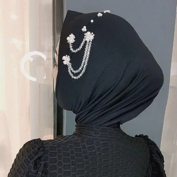 A Chegada Dos Novos 2022 Primavera Muçulmano Das Mulheres Da Forma Instantânea Hijab Caps