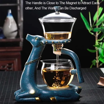 Kungfu Copo de Chá, Conjunto Magnético de Desvio de Água para a Cozinha Solta Infusers Chaleiras de Chá de Cozinha Óculos Magnético Bule Conjunto
