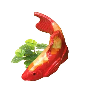 Carpa Resina Estátua Japonesa, Peixe Flutuante Resina Animal Estátua Colorida Artificial De Peixes De Figuras De Animais Para O Exterior Decoração
