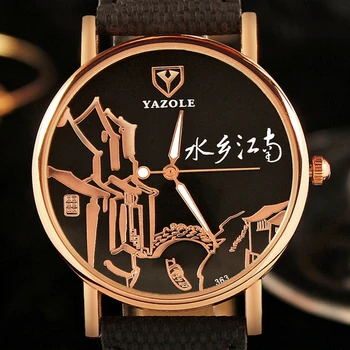 YAZOLE Venda Quente de Moda Encantador de Estilo Chinês, Mulheres Relógio de ponteiros Luminosos Vida à prova d'água Quartzo relógio de Pulso Relógio Feminino 363