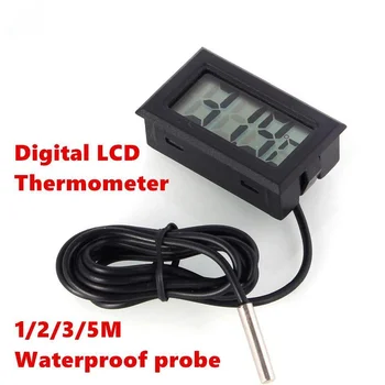 Digital de Frigorífico Termômetro LCD Termóstato com Visor Termômetro de Forno, Congelador Temperatura Eletrônico Higrómetro com a Sonda