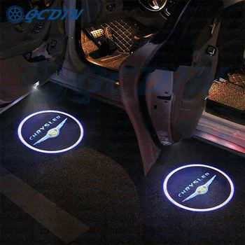 QCDIN 2pcs LED Porta Logotipo do Carro Luz do Projetor do Logotipo Luzes de boas-Vindas Luzes para a Chrysler 300 200 Sebring Lancia Thema de Erro Grátis