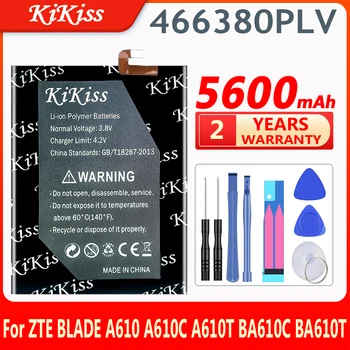 KiKiss Substituição de 5600mAh 466380PLV Bateria Para ZTE Blade A610 A610C A610T BA610C BA610T BA612 A330 Mobille Baterias de Telefone