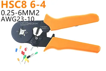 Qualidade Superior HSC8 6-4 MINI-TIPO de AUTO-AJUSTÁVEL ALICATE de CRIMPAGEM 0.25-6mm2 AWG 23-10 terminais ferramenta de crimpagem ferramenta multi alicate