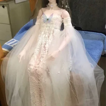 1/3 de 1/4 BJD boneca de vestido de 60cm boneca de saia vestido de noiva branco