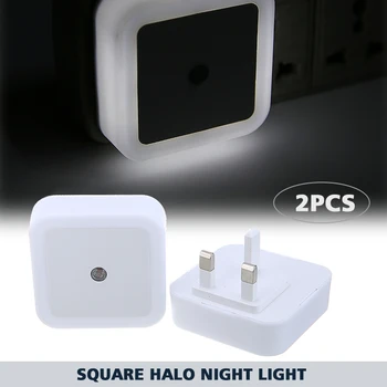 2pcs de Parede Plug-na Noite de Lâmpada Automático do Sensor de Pequeno LED Segurança Quarto da Noite de Luz de Baixa Energia e de Fácil Instalação