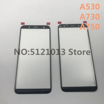 Novo Original vidro de Ecrã, Para Samsung Galaxy A8 A530 A8+plus A730 A7 A750 2018 Tela de Toque do Painel de Vidro Frontal LCD Lente Externa