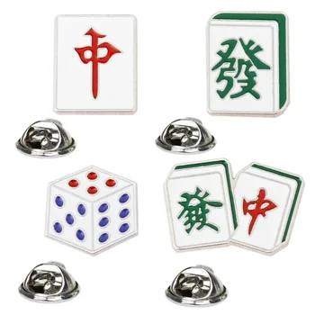 Interessante Mahjong Cartoon Broche De Originalidade Lapela Emblema De Metal Recolher Jaqueta Jeans Mochila Pin Fornecido Amigos E Fãs Presentes