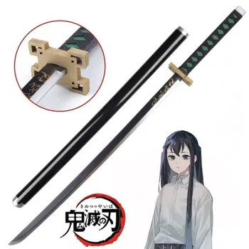 1:1 Cosplay Kimetsu não Yaiba Espada Arma Demon Slayer Tokitou Muichirou Espada Anime Ninja Faca PU brinquedo 104cm