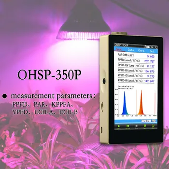 Handheld OHSP-350P Espectrômetro para a planta de luz da lâmpada de medidor de Cor Termômetro do ppfd par metros