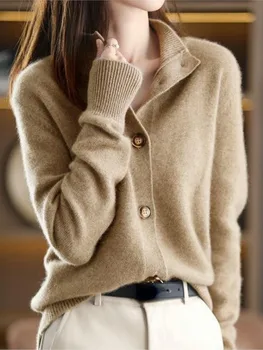 F MENINAS Camisola de malha listrada Mulher Y2k Luxo de Inverno de 2022, a Tendência de Cashmere Mulheres de Malha de Crochê Tops Moda Vintage Suéteres